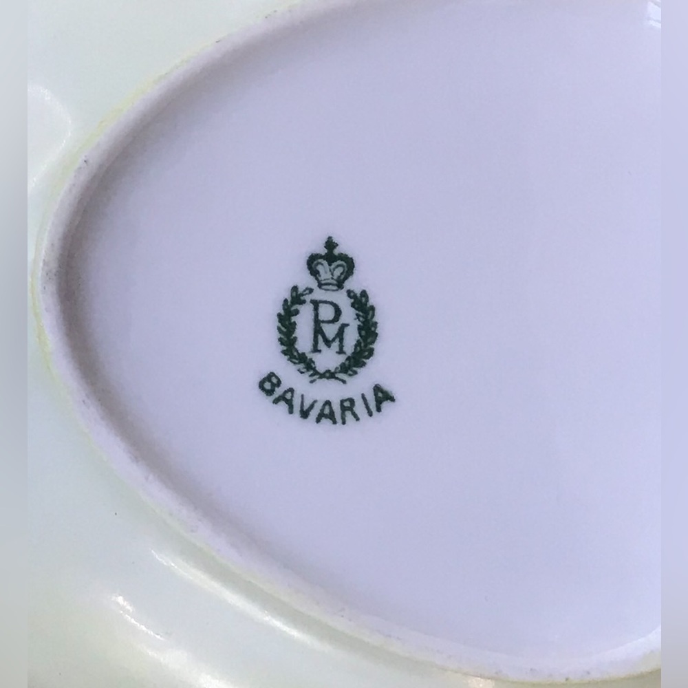 Bavaria Floral Pastel Thumb Handle Candy Dish Hand Painted Elegant Victorian - Picture 8 of 9